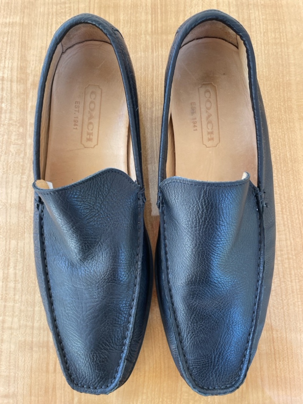 Coach Lawson Men’s Black Leather Slip-On Loafers Size 9.5D Made in Italy - Picture 9 of 9